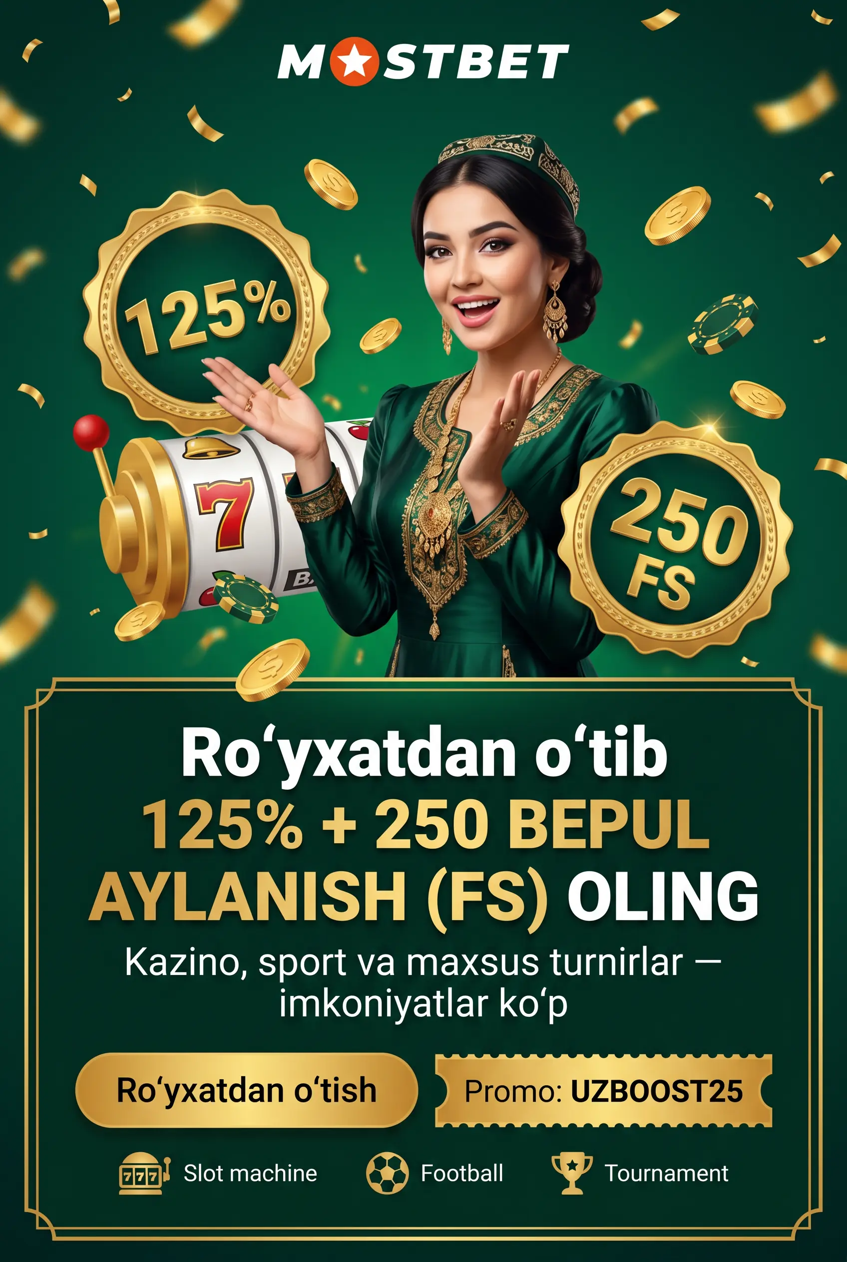 Mostbet taklif qiladigan bonuslar