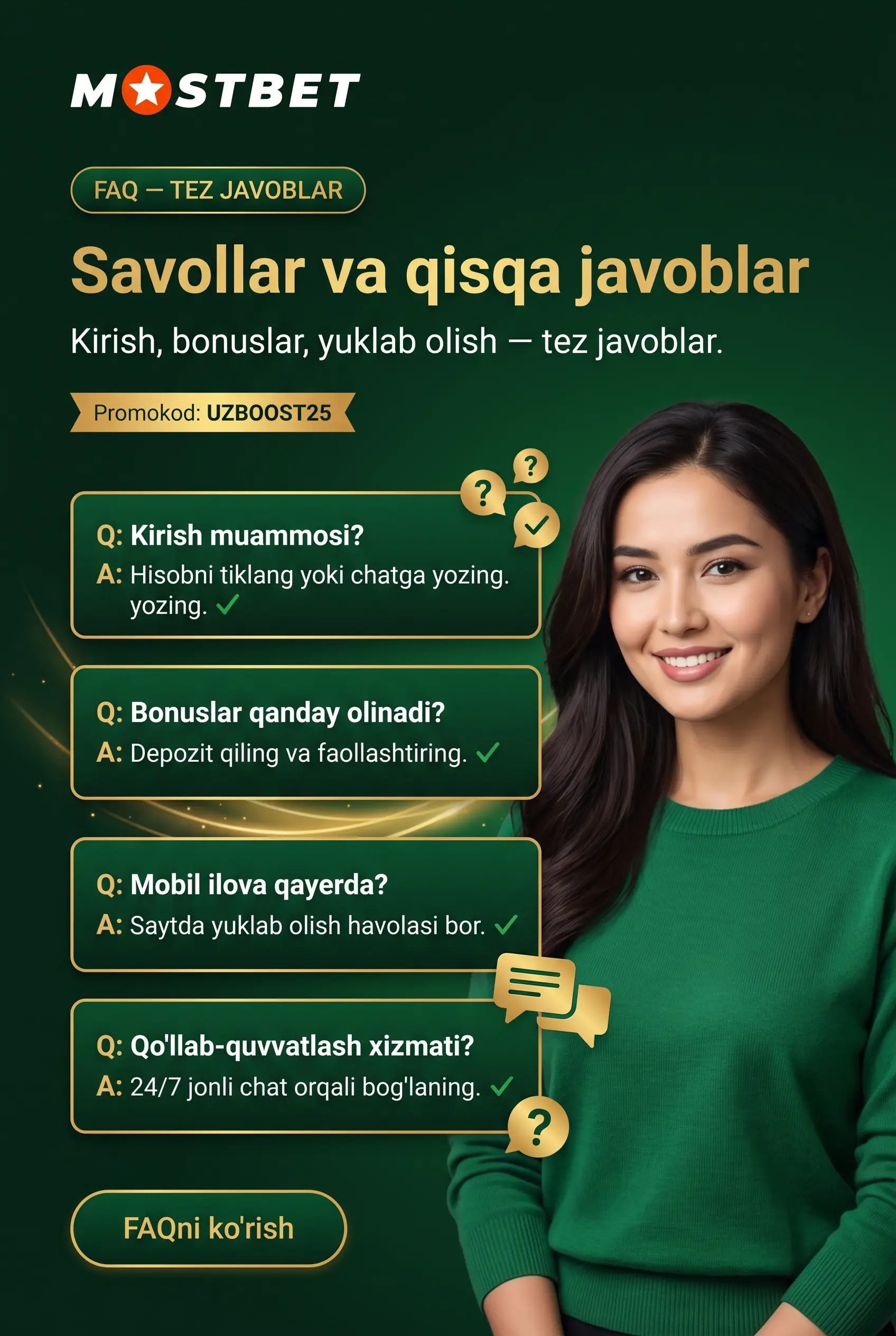 Mostbet UZ bo'yicha tez-tez beriladigan savollar