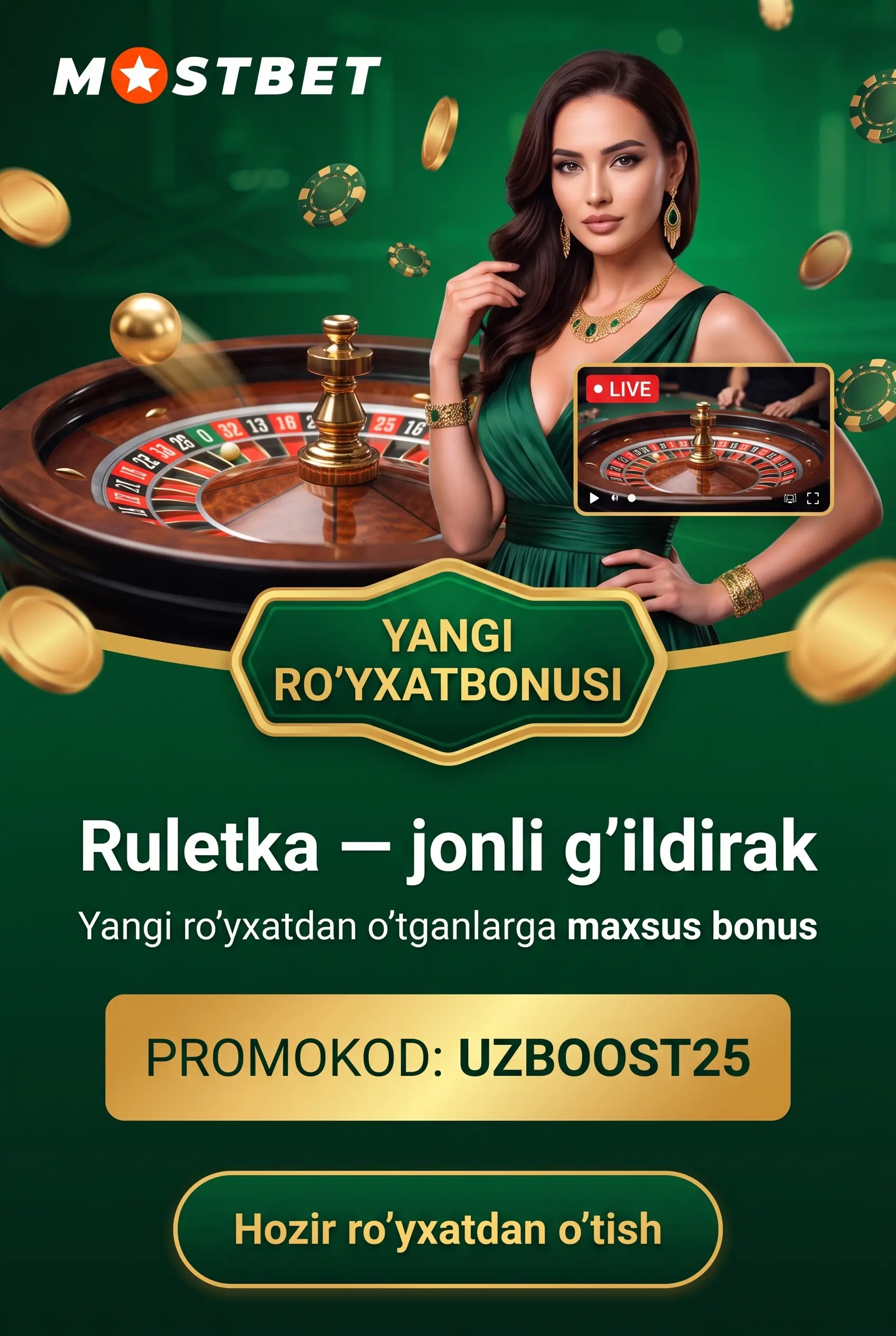 Ruletka o'yin stollari