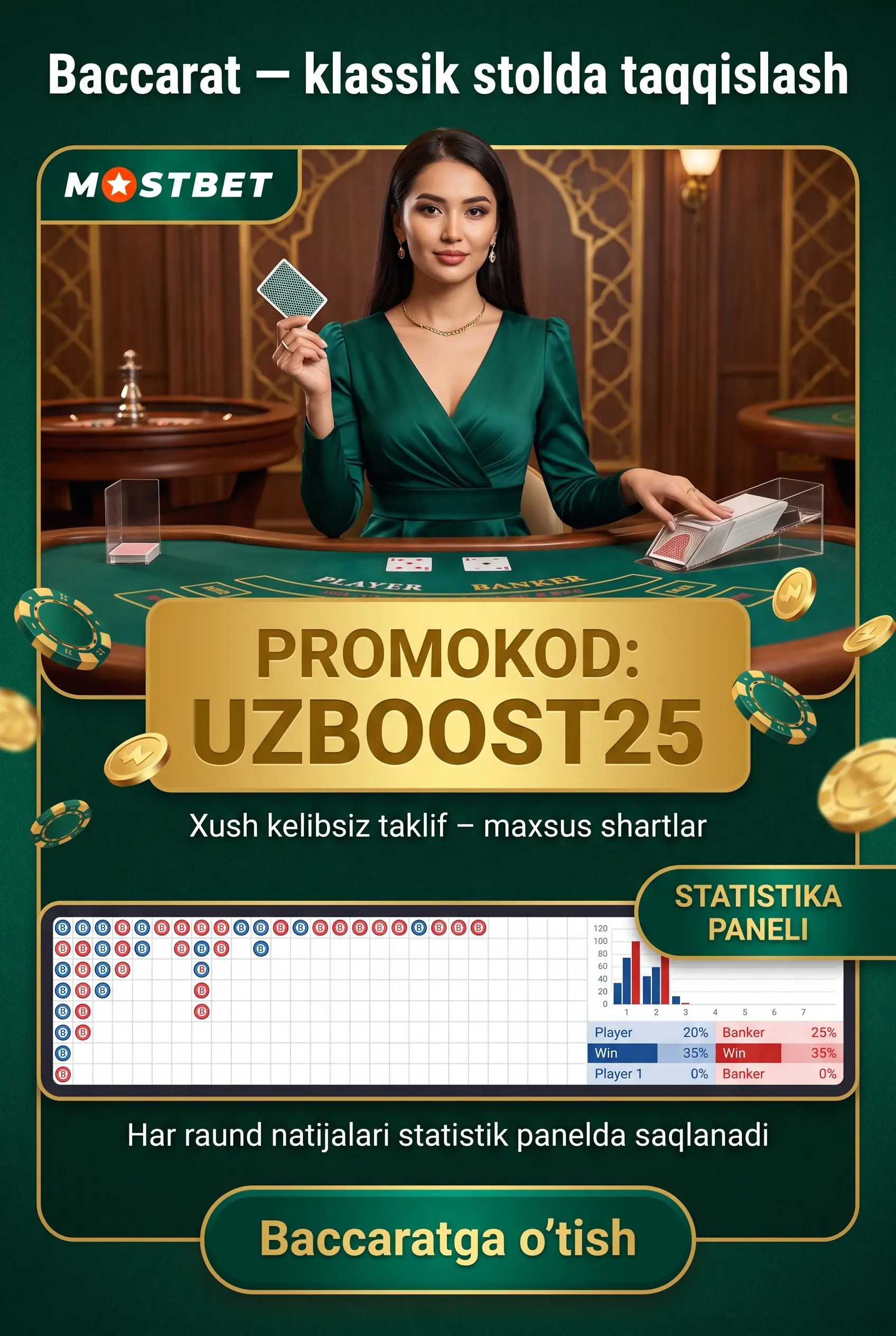 Baccarat klassik stoli