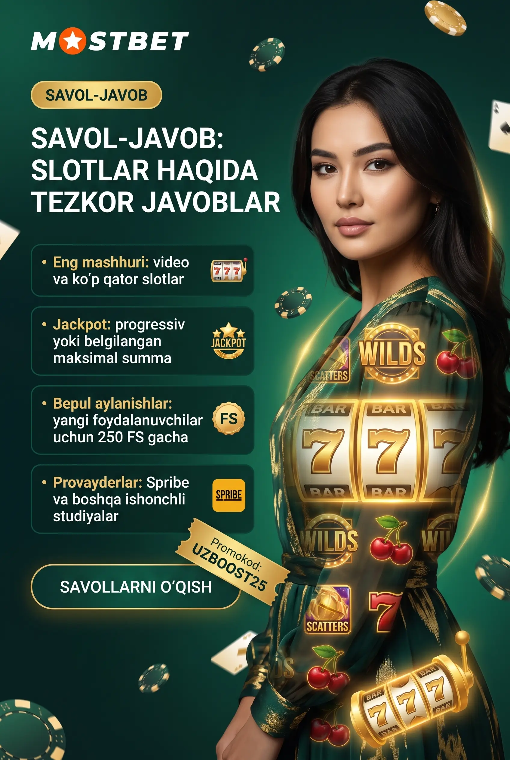 Slotlar yuzasidan savol-javoblar