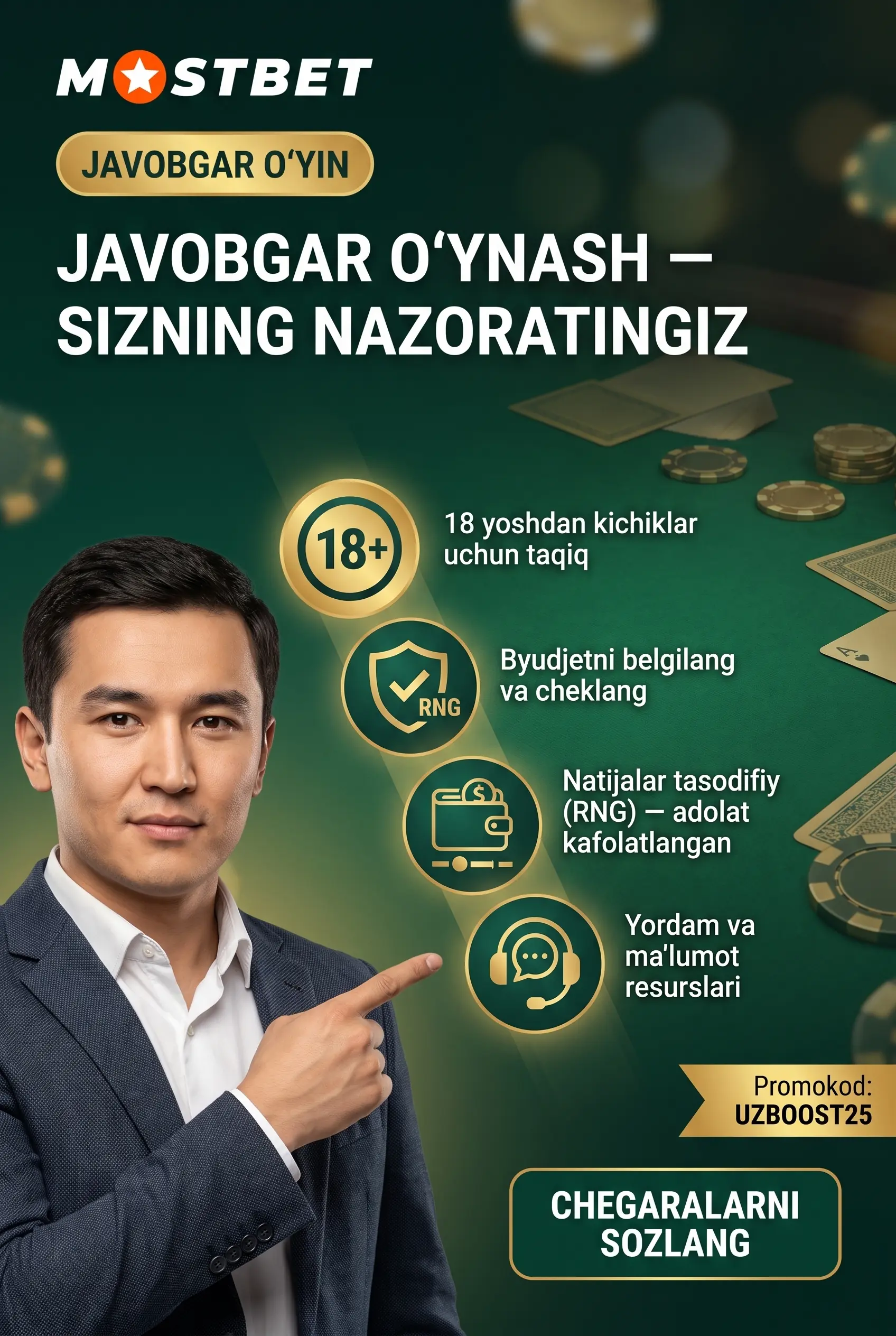 Responsible Gaming va xavfsiz o'yin
