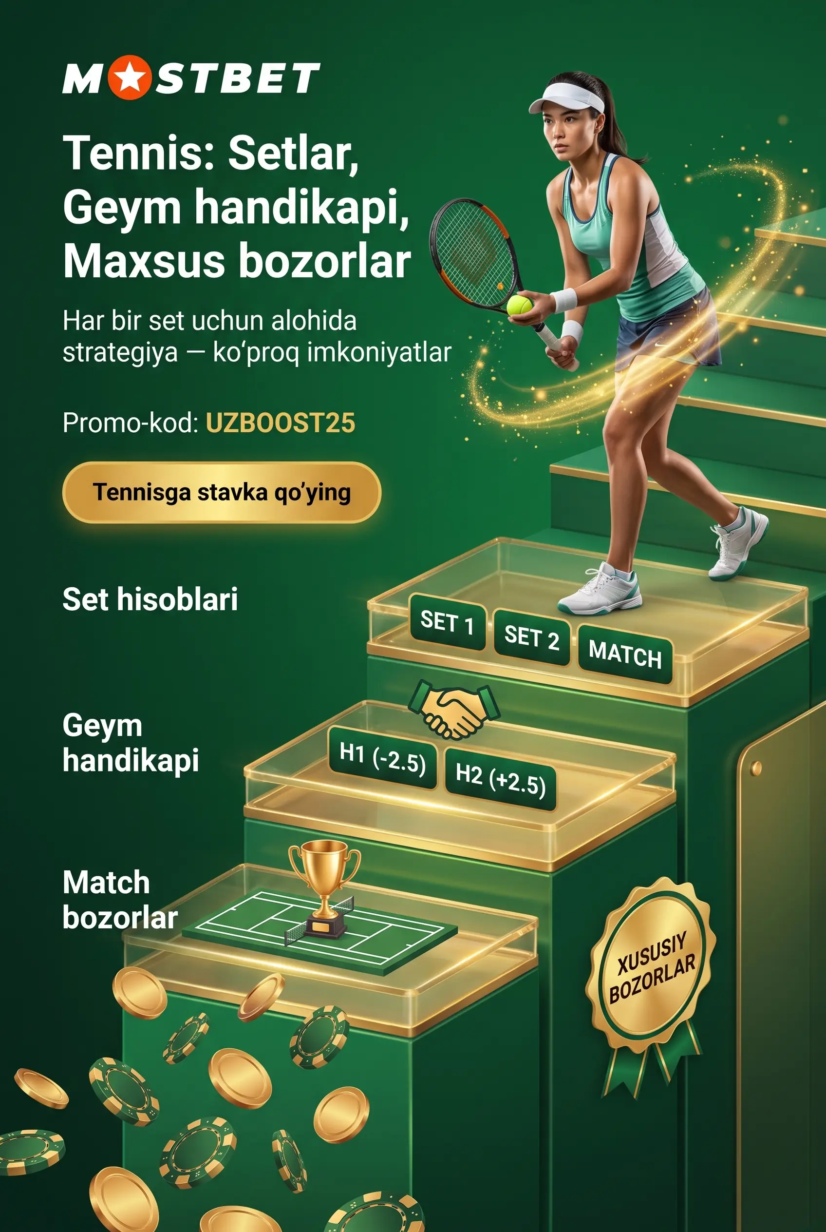Tennis stavkalari xususiyatlari